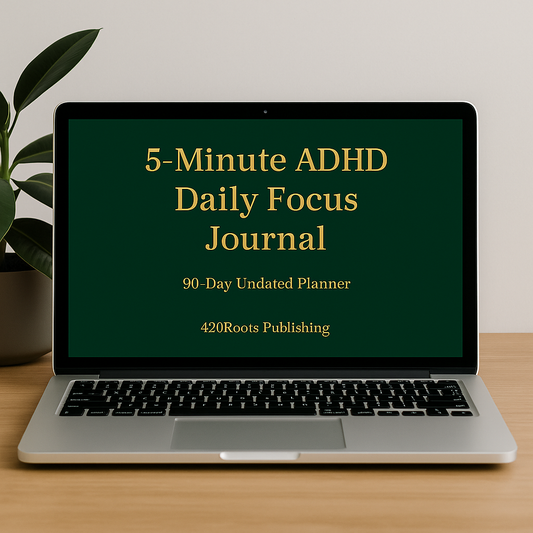 5-Minute ADHD Daily Focus Journal (Undated, 90 Days)