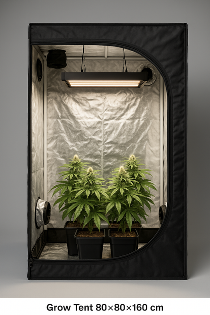Grow Tent Kit 80×80×160 – LED Light & Ventilation Bundle