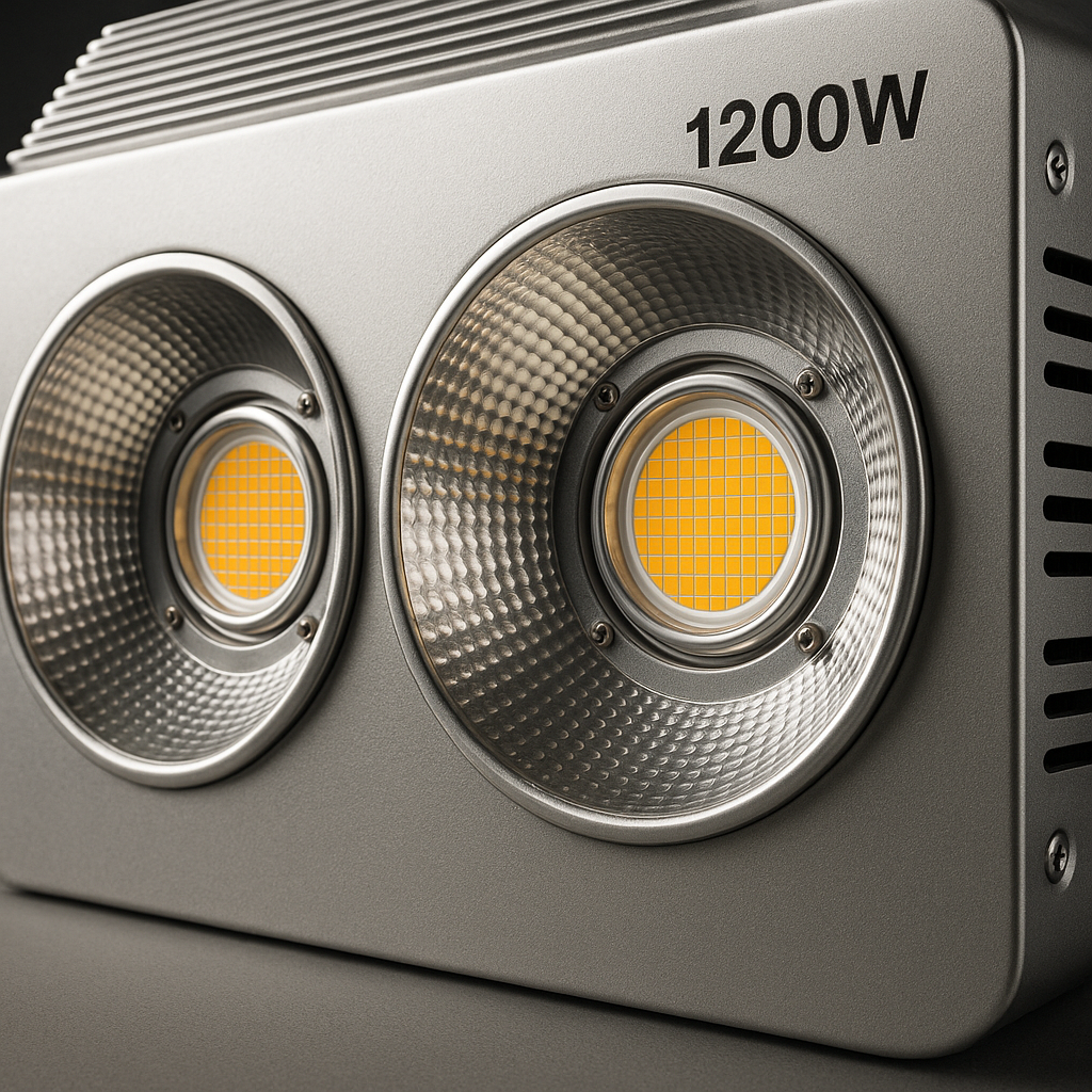 LED Grow Light 1200W – COB + Reflector, Full Spectrum