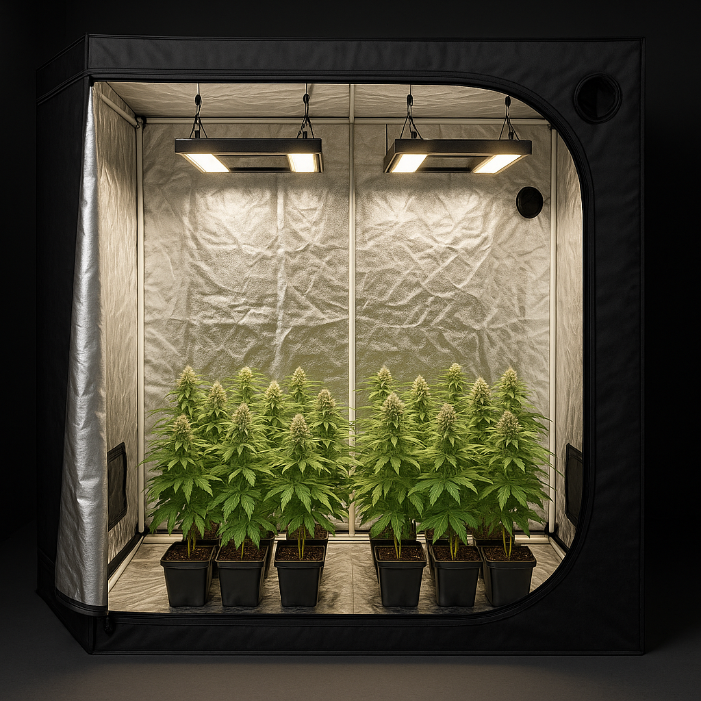 Grow Tent 240×240×220 cm – Pro Lightproof Diamond Mylar