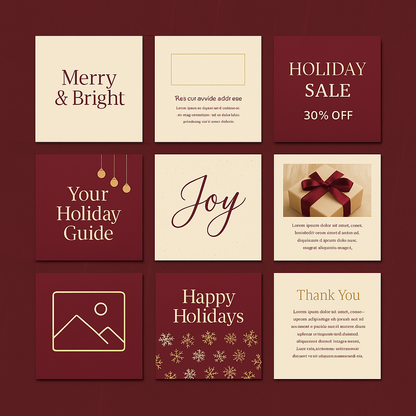 Luxury Christmas Content Creator Kit – 120 AI Prompts, 20 Canva Templates & 200 Captions