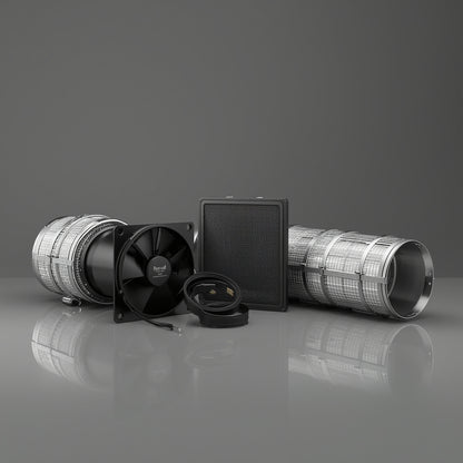 Complete Ventilation Kit 100 mm (4″) – Fan, Carbon Filter, Ducting (EU)