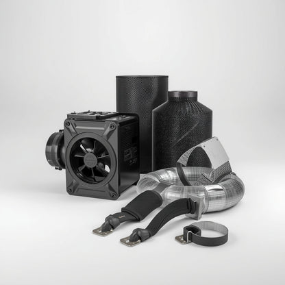 Complete Ventilation Kit 200 mm (8″) – High-Pressure Fan, Carbon Filter (EU)