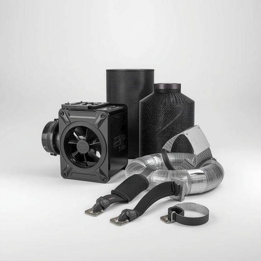 Complete Ventilation Kit 200 mm (8″) – High-Pressure Fan, Carbon Filter (EU)