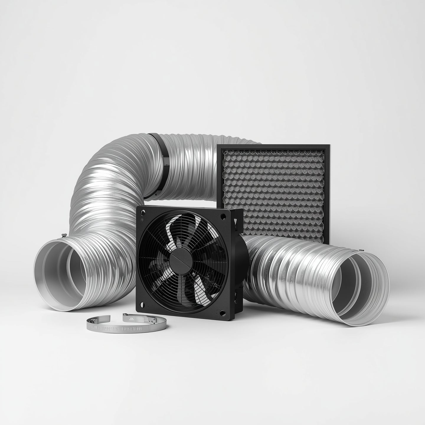 Complete Ventilation Kit 150 mm (6″) – EC Fan, Carbon Filter, Ducting (EU)
