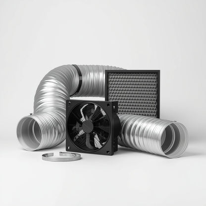 Complete Ventilation Kit 150 mm (6″) – EC Fan, Carbon Filter, Ducting (EU)