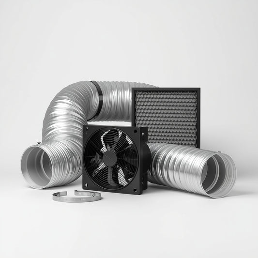 Complete Ventilation Kit 150 mm (6″) – EC Fan, Carbon Filter, Ducting (EU)