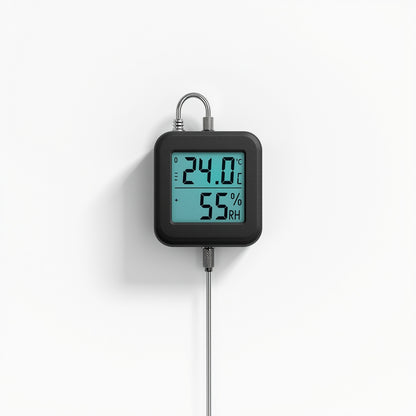 Mini Hygro-Thermometer with Probe – Cannabis Grow Room Monitor