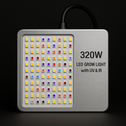 LED Grow Light 320W – Full Spectrum + UV & IR, Dimmable