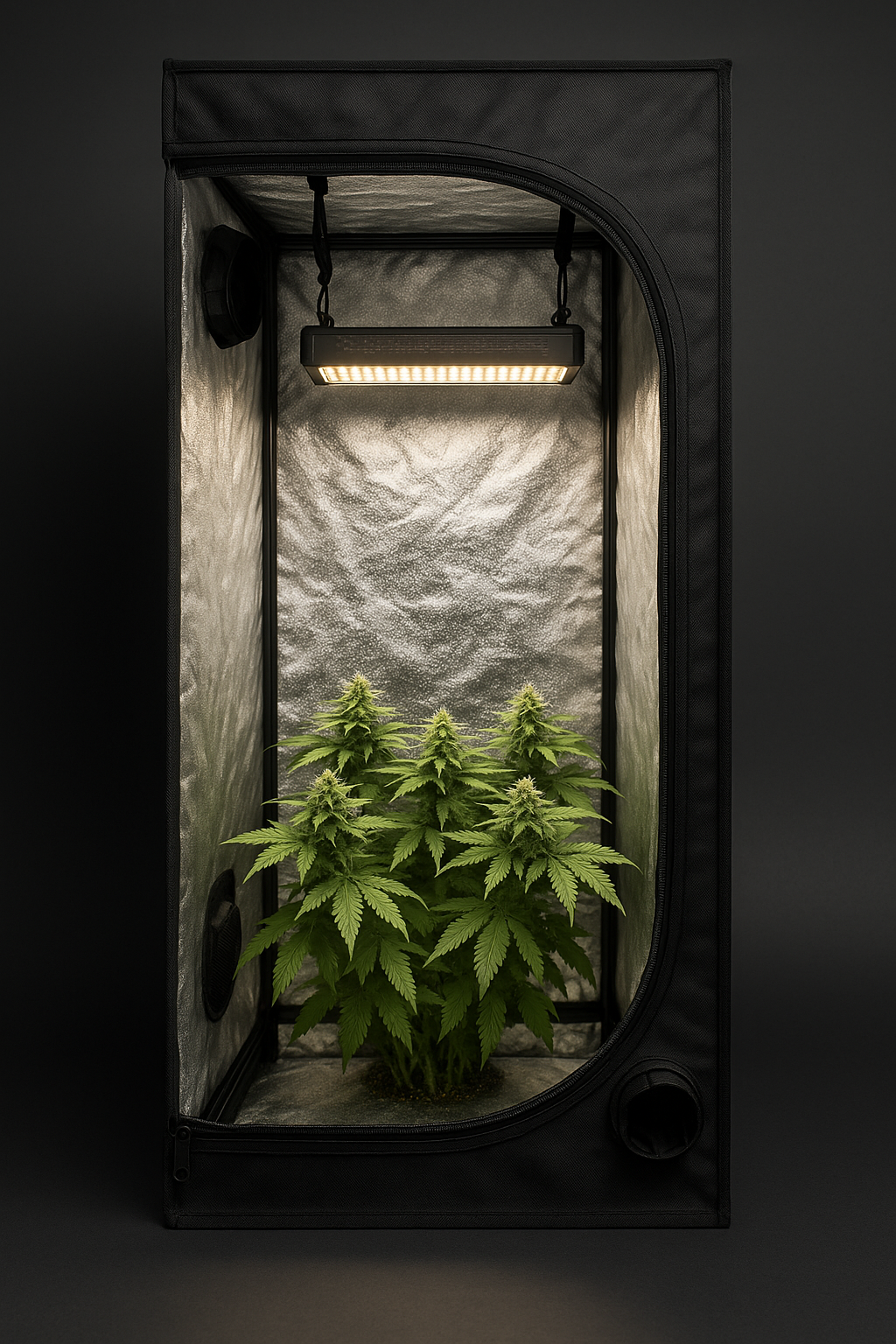 Grow Tent 60×60×140 cm – Lightproof Mylar Reflective