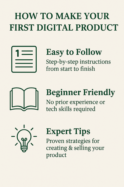 How to Make Your First Digital Product – Step by Step