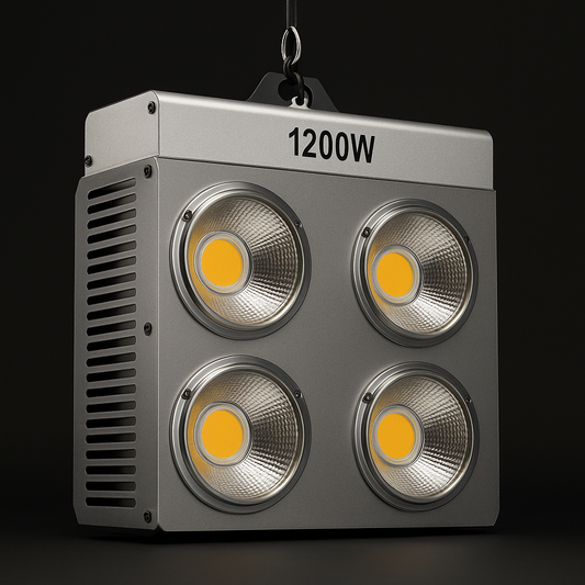 LED Grow Light 1200W – COB + Reflector, Full Spectrum